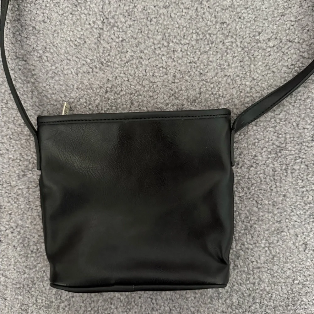 Vintage Espirit | Black Leather Crossbody Bag
